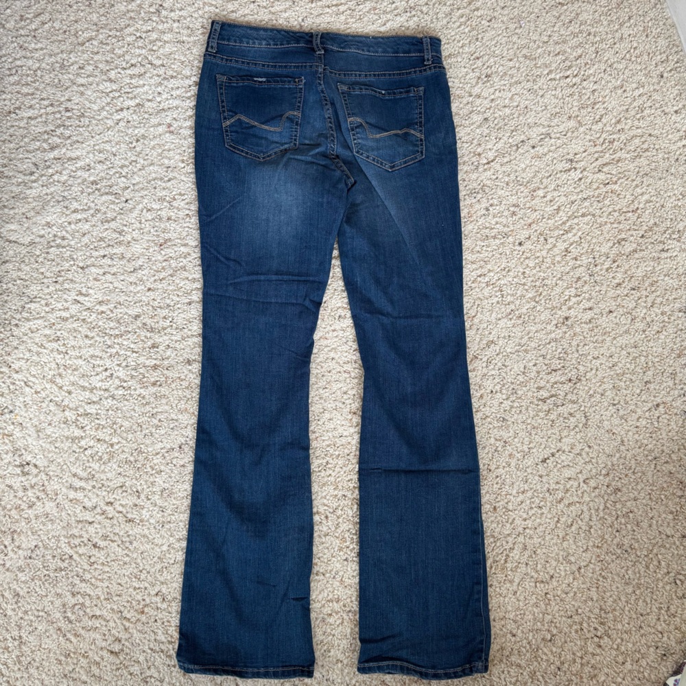 Vintage America Blues Jeans Boho Bootcut Dark Blue Size 4 / 27 EUC - Picture 3 of 8
